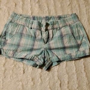 Size 5/6 blue/gray/white plaid shorts